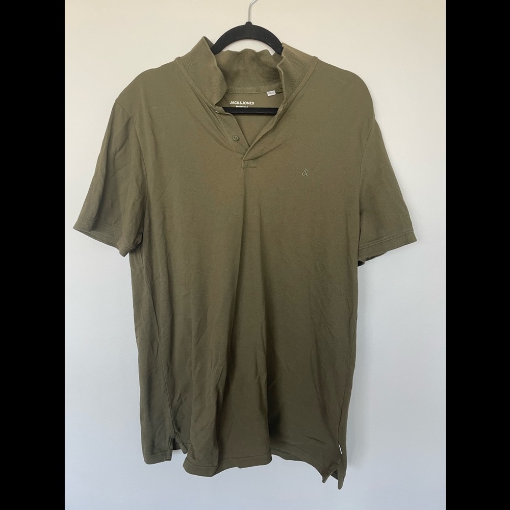 Jack and Jones Olive Green Mens XL Polo Shirt